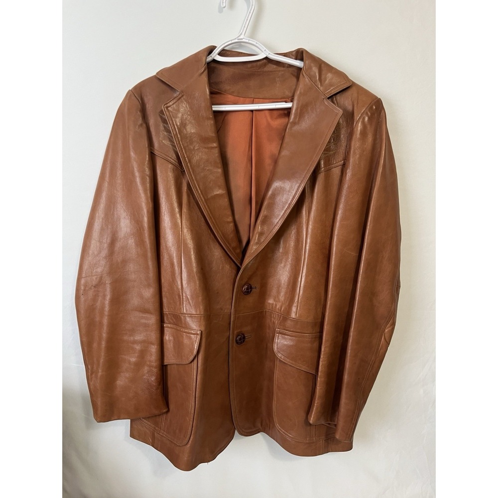 Vintage 60-70s Womens TREGO'S WESTERN Soft Leather Western Coat Oklahoma